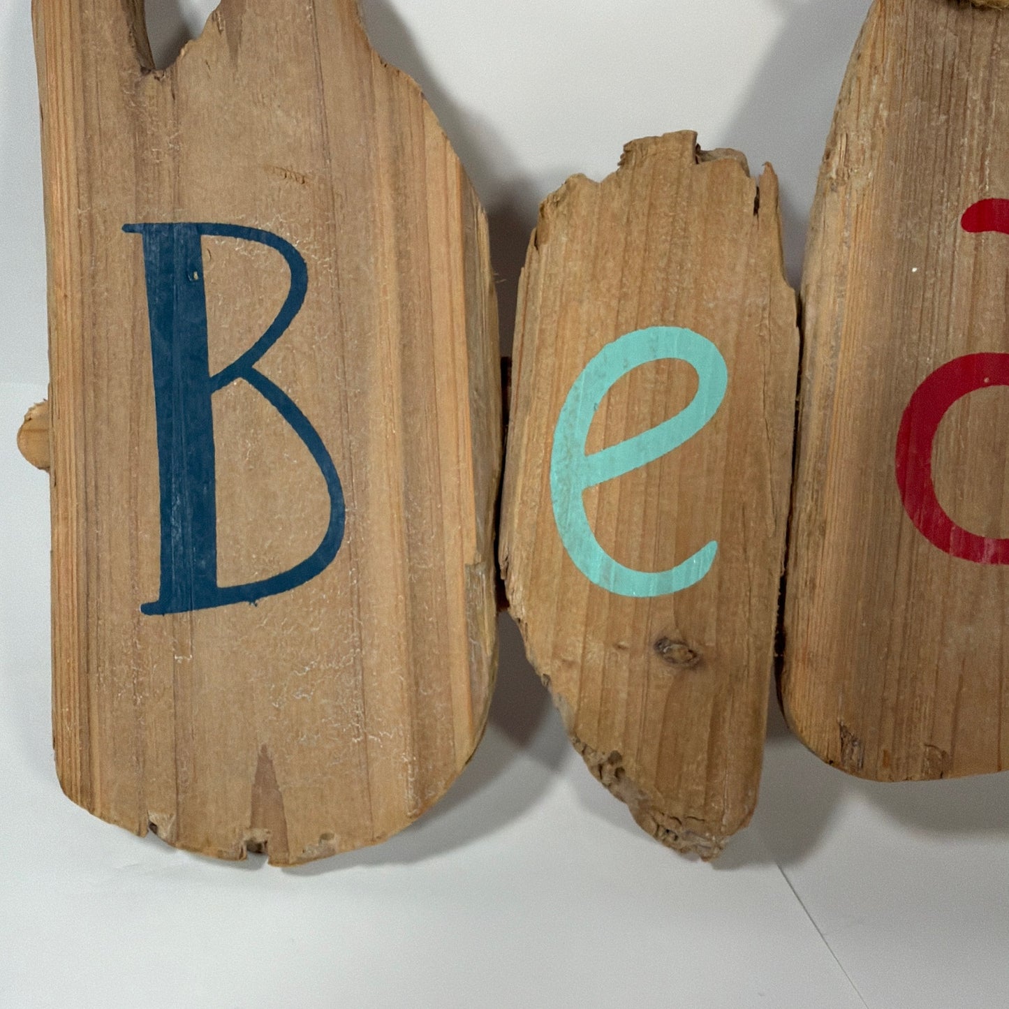 Rustic Wooden Beach Hanging Sign 14 x 9 x 1 in