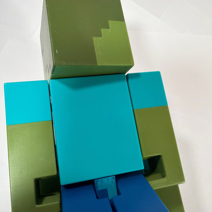 Minecraft Zombie Large Scale Action Figures Lot of 2 Approx 8.5 in