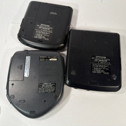 Sony Discman CD Player Lot D-141 D-125 D-E307CK For Parts Repair