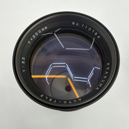 Asanuma Auto-Tele 200mm f/3.5 Manual Focus Lens for Minolta SR M/SR Mount w/Case