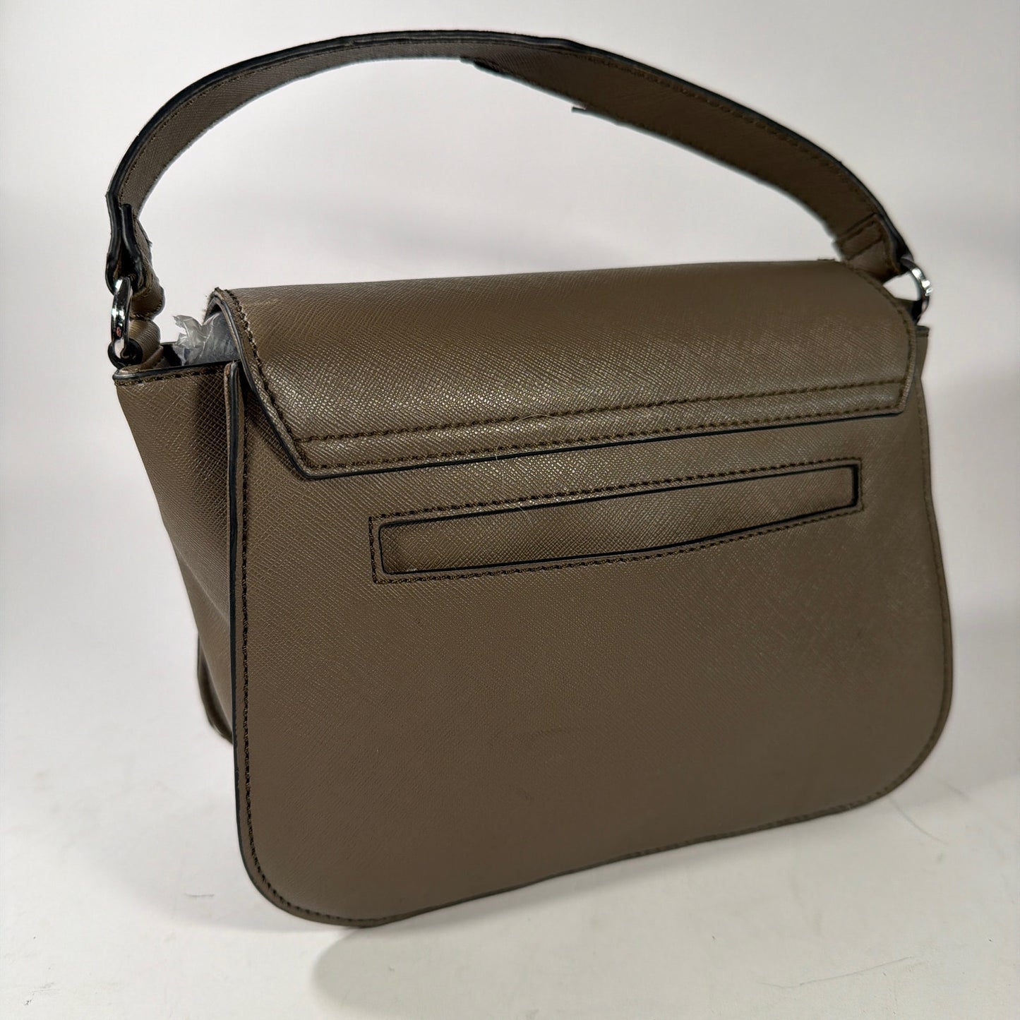 GUESS Los Angeles Small Flap Shoulder Bag Taupe Brown 9x4x8
