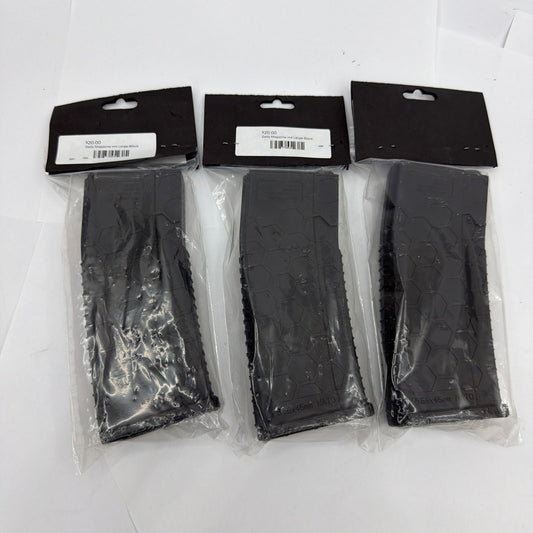 Lot of 3 Gelly Magazine M4 Large Black Gel Blaster Magazines Sealed