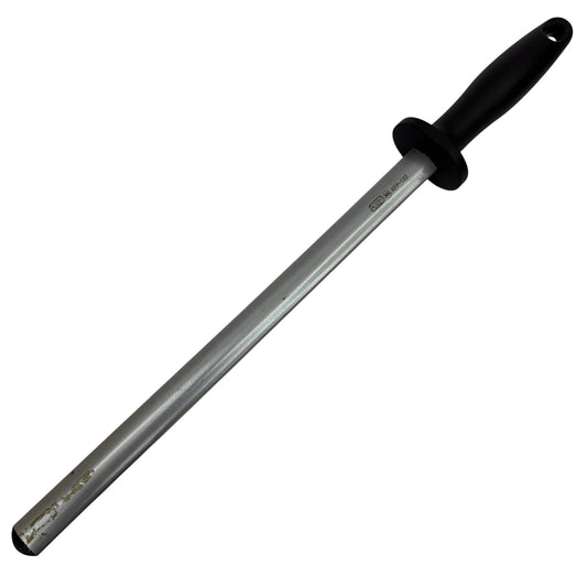 Winco Acero KFP-122 12 in Oval Diamond-Coated Sharpening Steel Black Handle NSF