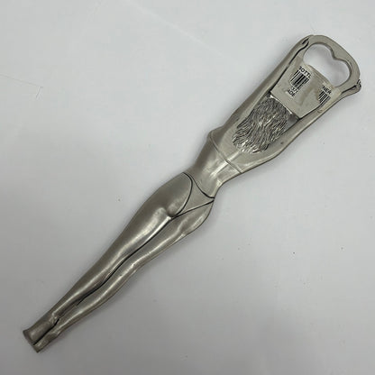 Hawaii Hula Girl Metal Bottle Opener 8 Inch Silver Souvenir