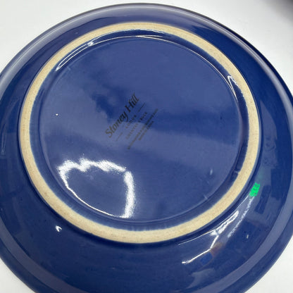 Storey Hill Lodge Country Crock Blue Stoneware 9-Piece Dinnerware Set 3 Each