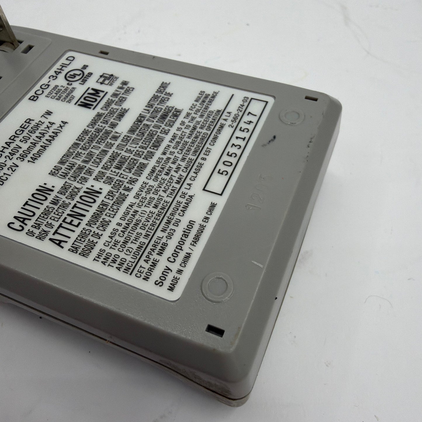 Sony CycleEnergy BCG-34HLD Ni-MH AA/AAA Battery Charger