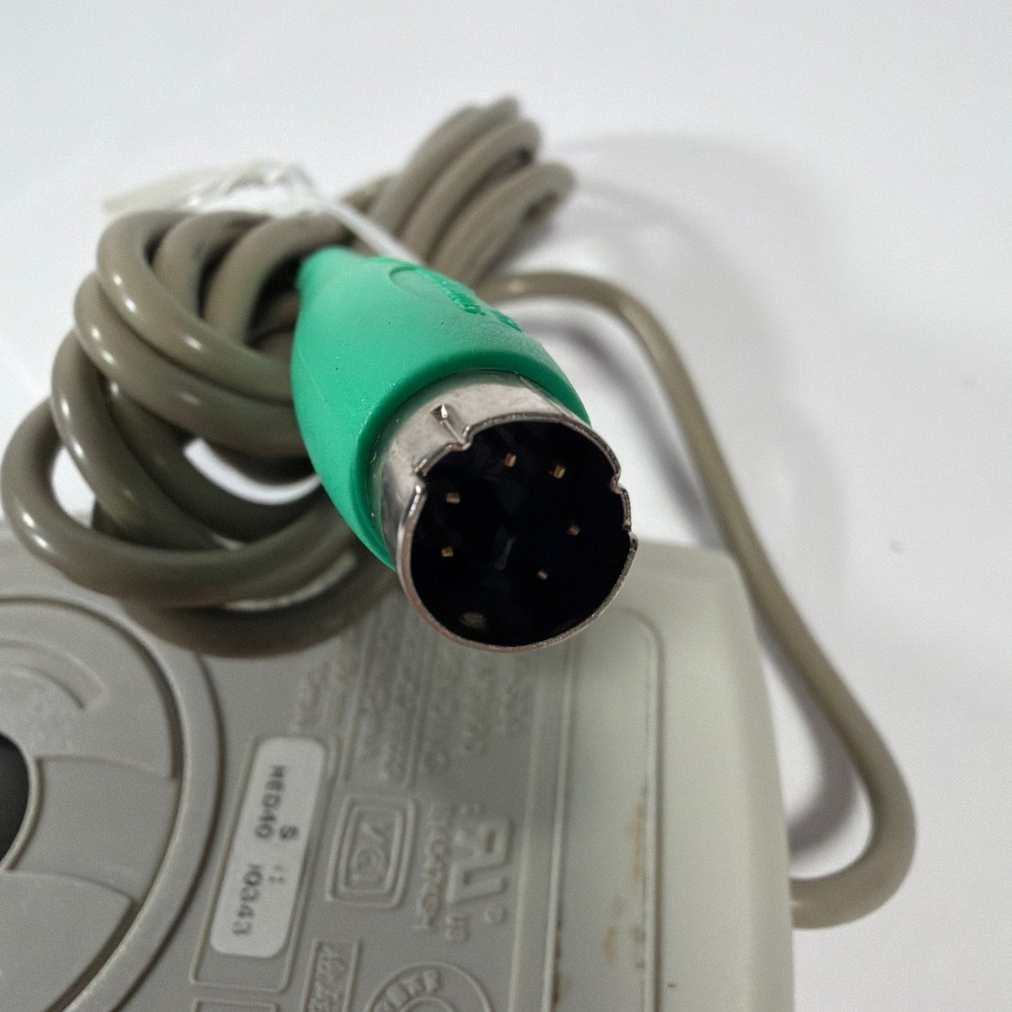 M-S34 Wired PS/2 Computer Mouse Beige/Gray Tested Working
