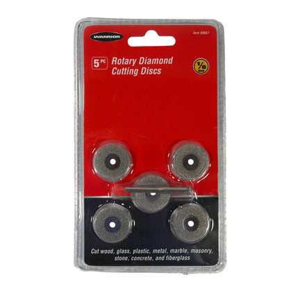 Warrior 5-Piece Rotary Diamond Cutting Discs Set 1/8 in Shank Item 69657