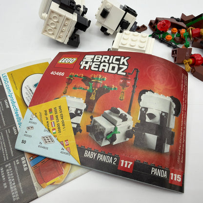 LEGO BrickHeadz 40466 Panda Incomplete Set With Instructions