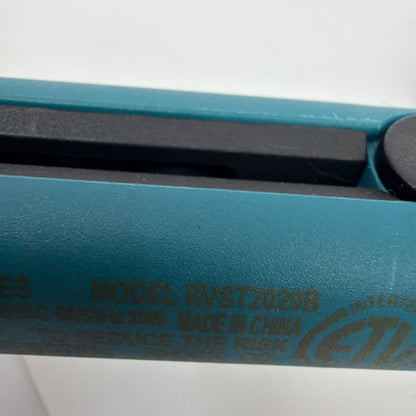 Revlon RVST2029B Ceramic Mini Flat Iron Hair Straightener Teal Black Tested