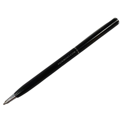 Fairmont.com Black Ballpoint Pen Silver Trim Tested Working