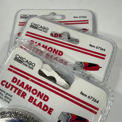 Chicago Electric Diamond Cutter Blade Item 67264 Lot of 3 New