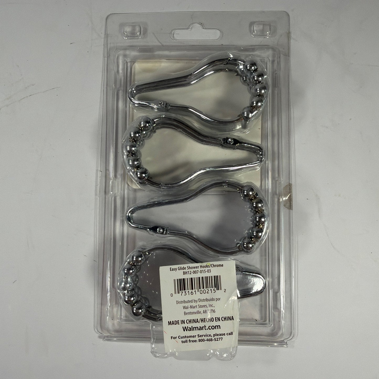 Better Homes and Gardens Easy Glide Shower Hooks Set of 12 Polished Chrome BH12-