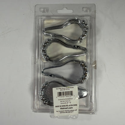 Better Homes and Gardens Easy Glide Shower Hooks Set of 12 Polished Chrome BH12-