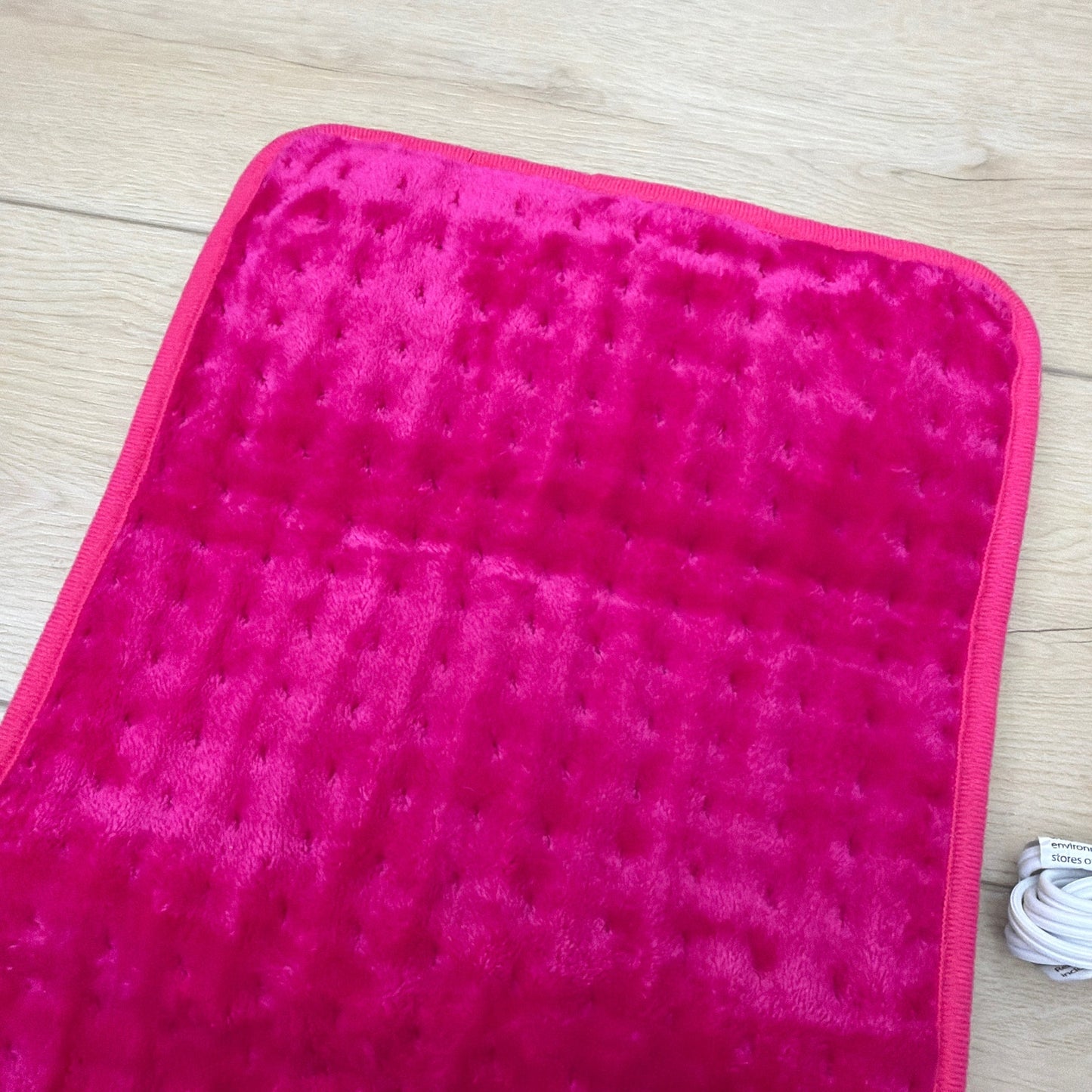 Woomer HPU-001 Electric Heating Pad 12 x 24 Pink Plush Tested