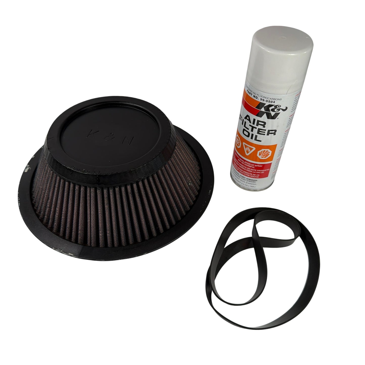 K&N Round Air Filter with Sealing Strip and Air Filter Oil 99-0504