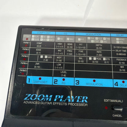 Zoom Player 2020 Advanced Guitar Effects Processor Multi-Effects Floor Unit
