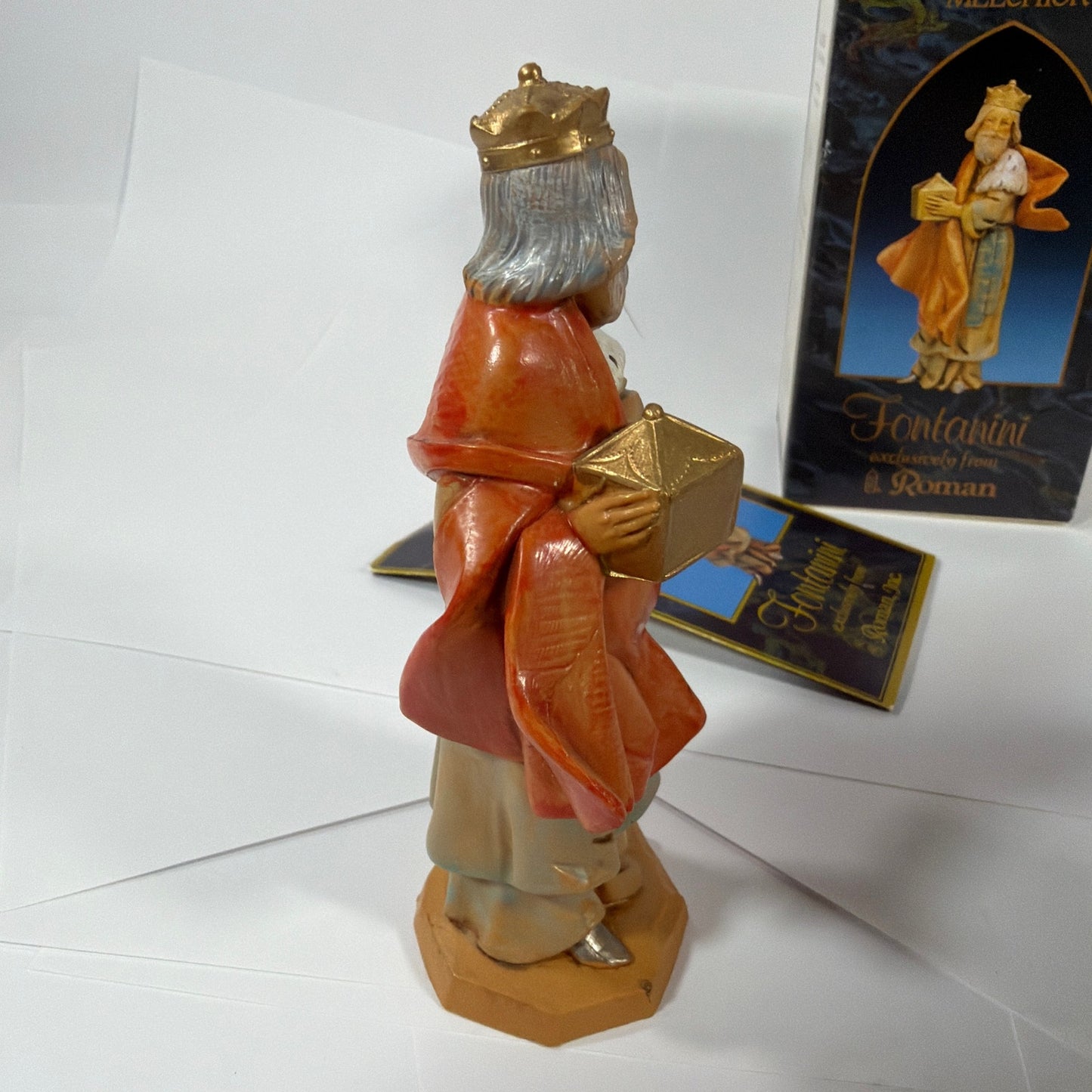 Fontanini Melchior King With Chest of Gold 5 Inch Nativity Figure 72514