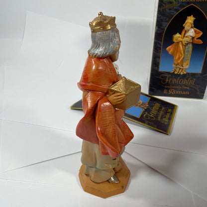 Fontanini Melchior King With Chest of Gold 5 Inch Nativity Figure 72514