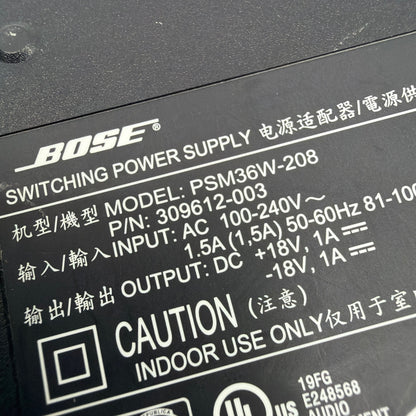 Bose PSM36W-208 Switching Power Supply P/N 309612-003 ±18V 1A Adapter