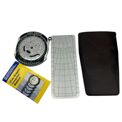 Jeppesen Sanderson Flight Computer Slide Graphic Computer With Case and Manual