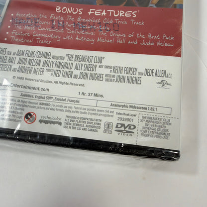 The Breakfast Club 30th Anniversary Edition DVD Factory Sealed