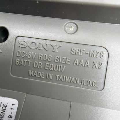 Sony SRF-M78 Sports Walkman FM/AM Armband Radio Yellow Gray