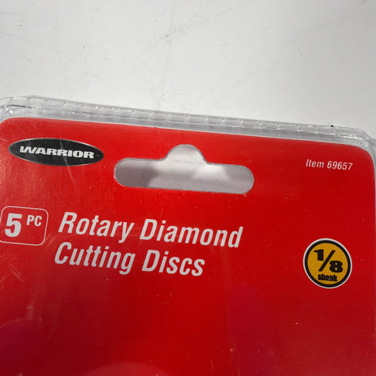 Warrior 5-Piece Rotary Diamond Cutting Discs Set 1/8 in Shank Item 69657
