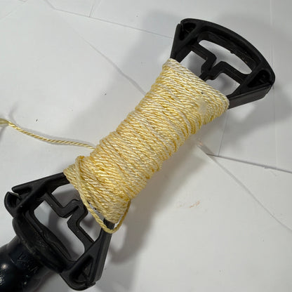 Vintage USA Plastic Line Winder Hand Reel with Yellow Twine