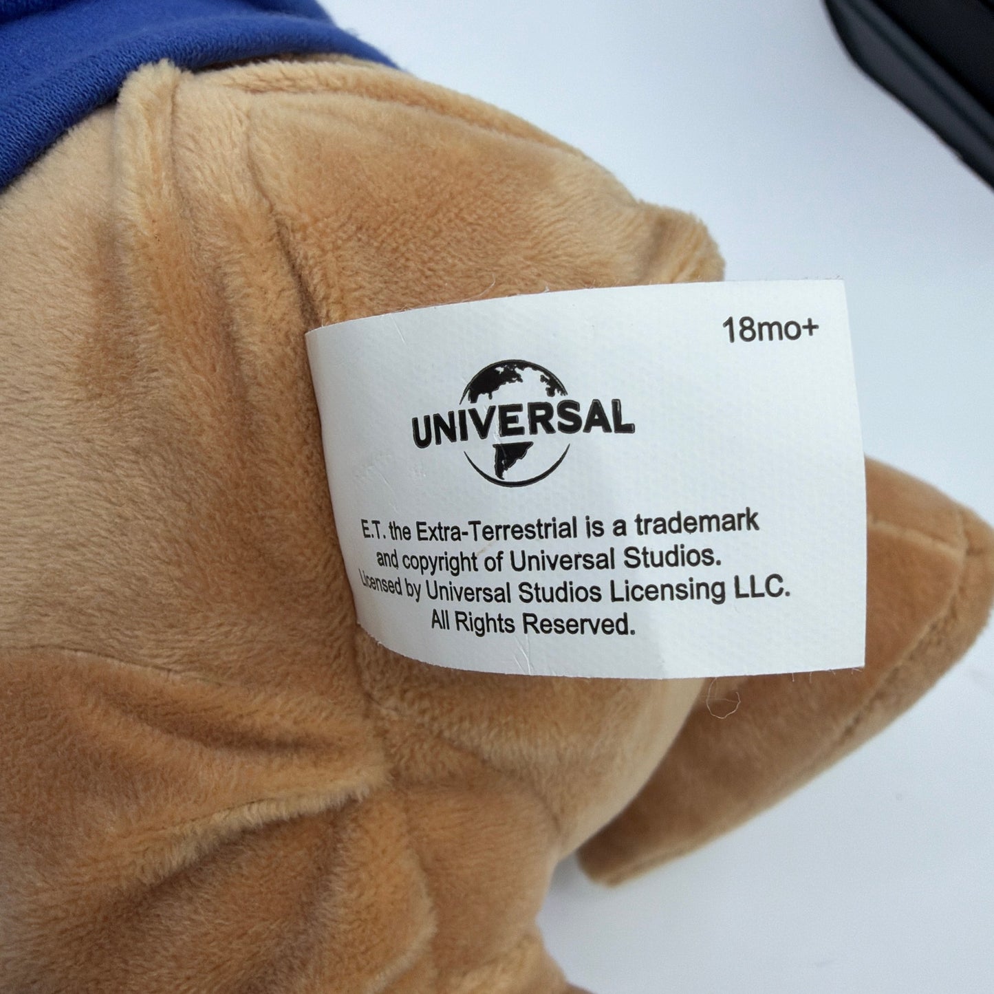 Universal Studios E.T. the Extra-Terrestrial Plush Blue Hoodie w/ Tag