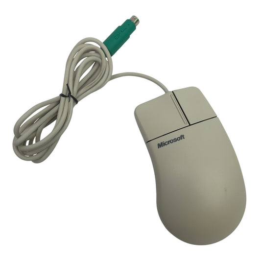 Microsoft Mouse Port Compatible Mouse 2.1A PS/2 Ball Mouse Beige P/N X03-60999