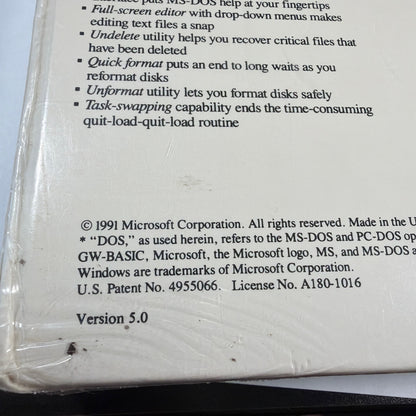 Microsoft MS-DOS 5.5 OEM Operating System Sealed 5.25 High-Density Disks ProVite