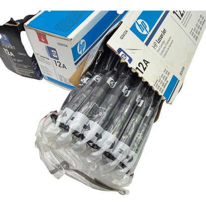 Lot of 3 Genuine HP LaserJet 12A Black Toner Cartridges Q2612A