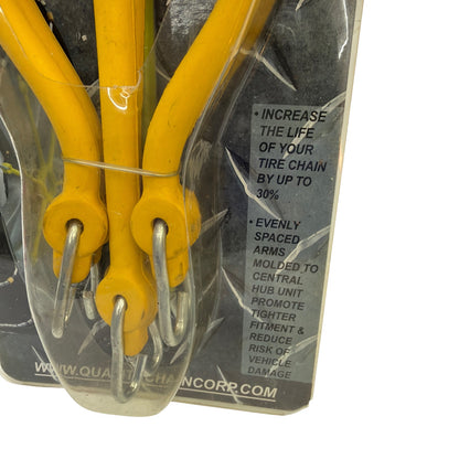 Quality Chain Corp 0212 Spider Bungee Tire Chain Adjuster 6-Arm Yellow Pair