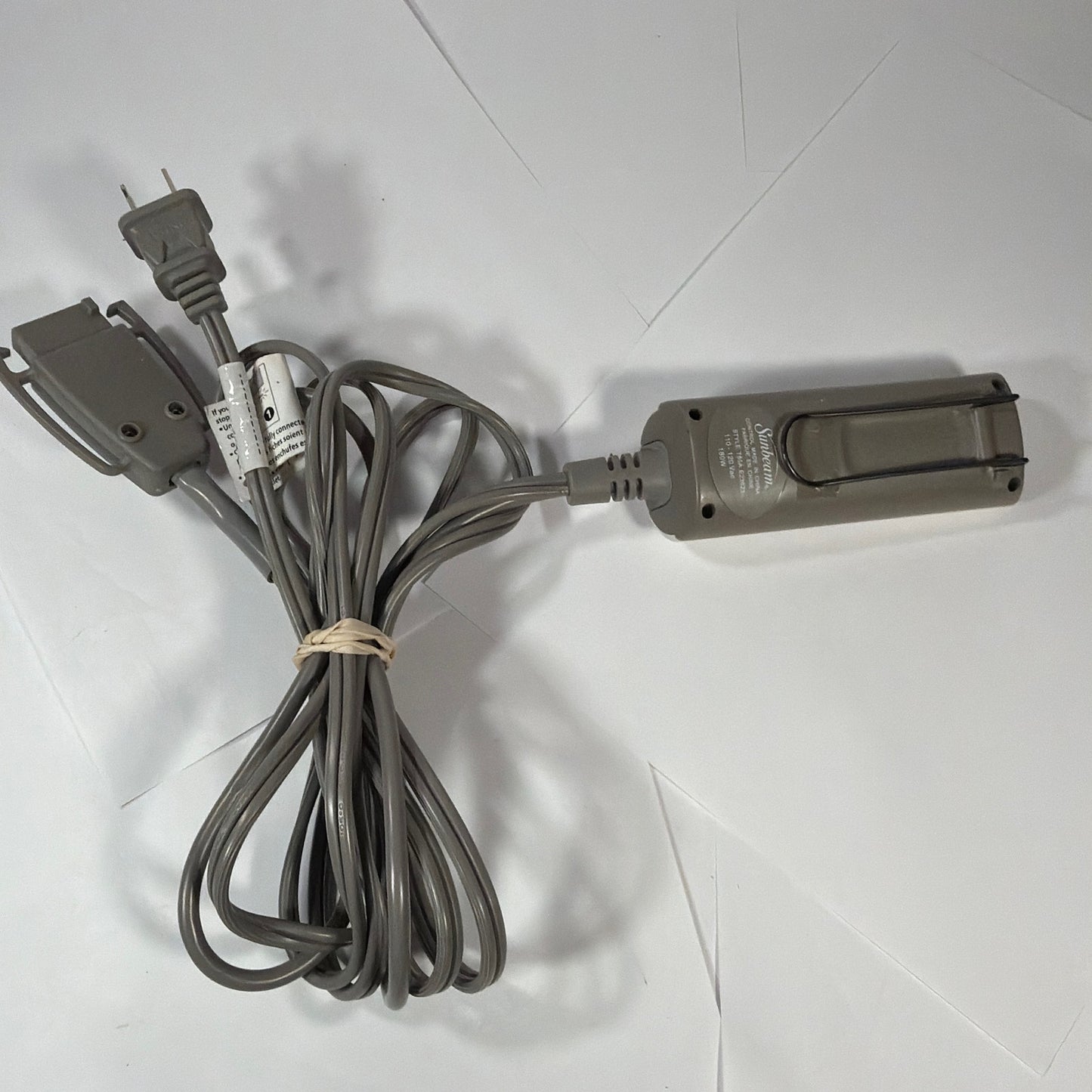 Sunbeam Heated Blanket Controller Style T85A E23623 3-Prong 180W Gray