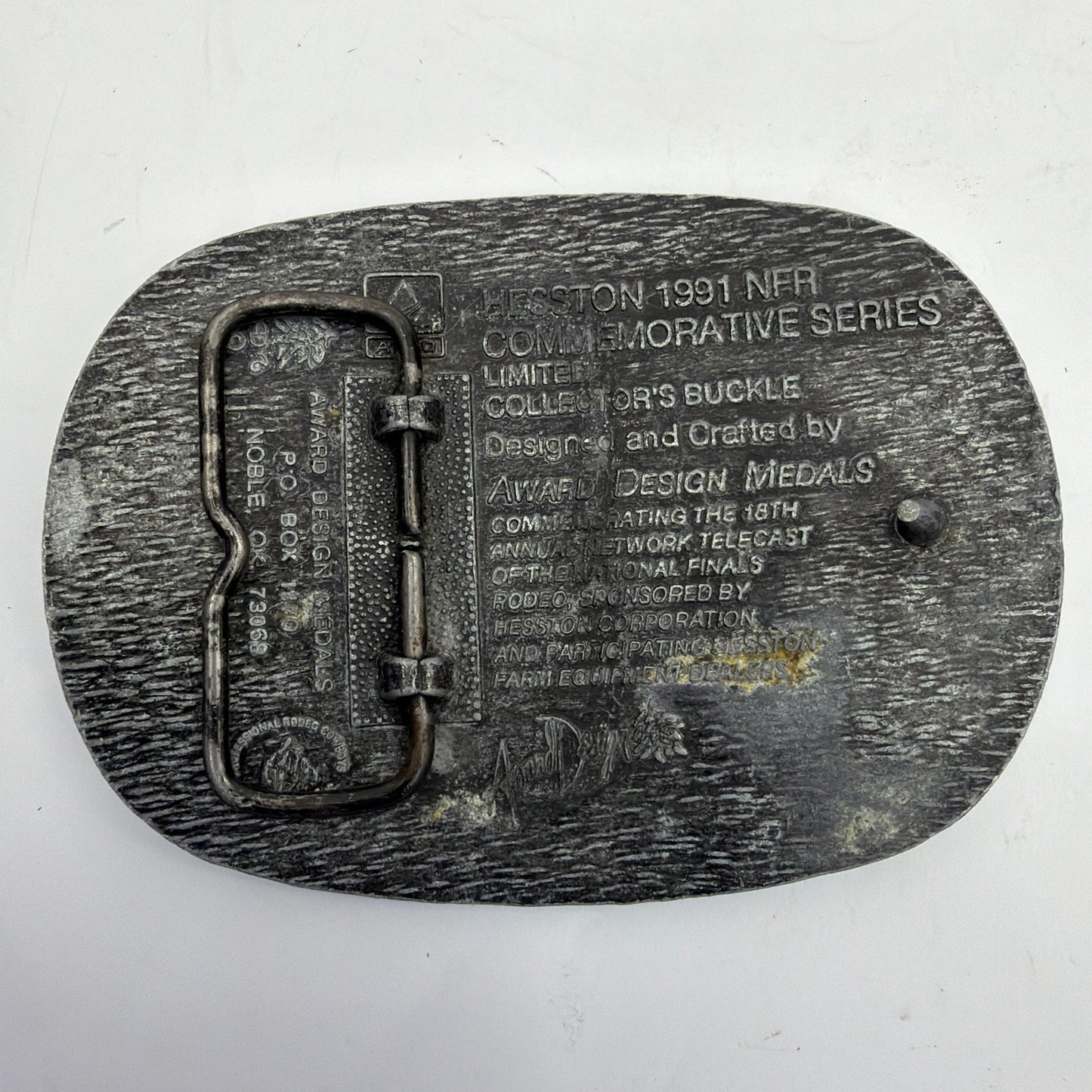 Hesston 1991 National Finals Rodeo NFR Commemorative Belt Buckle