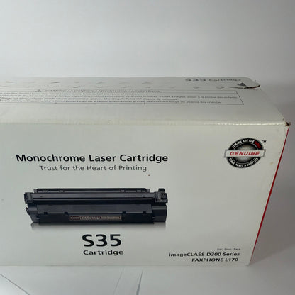 Canon S35 Monochrome Laser Toner Cartridge 7833A001AA for imageCLASS D300 Faxph
