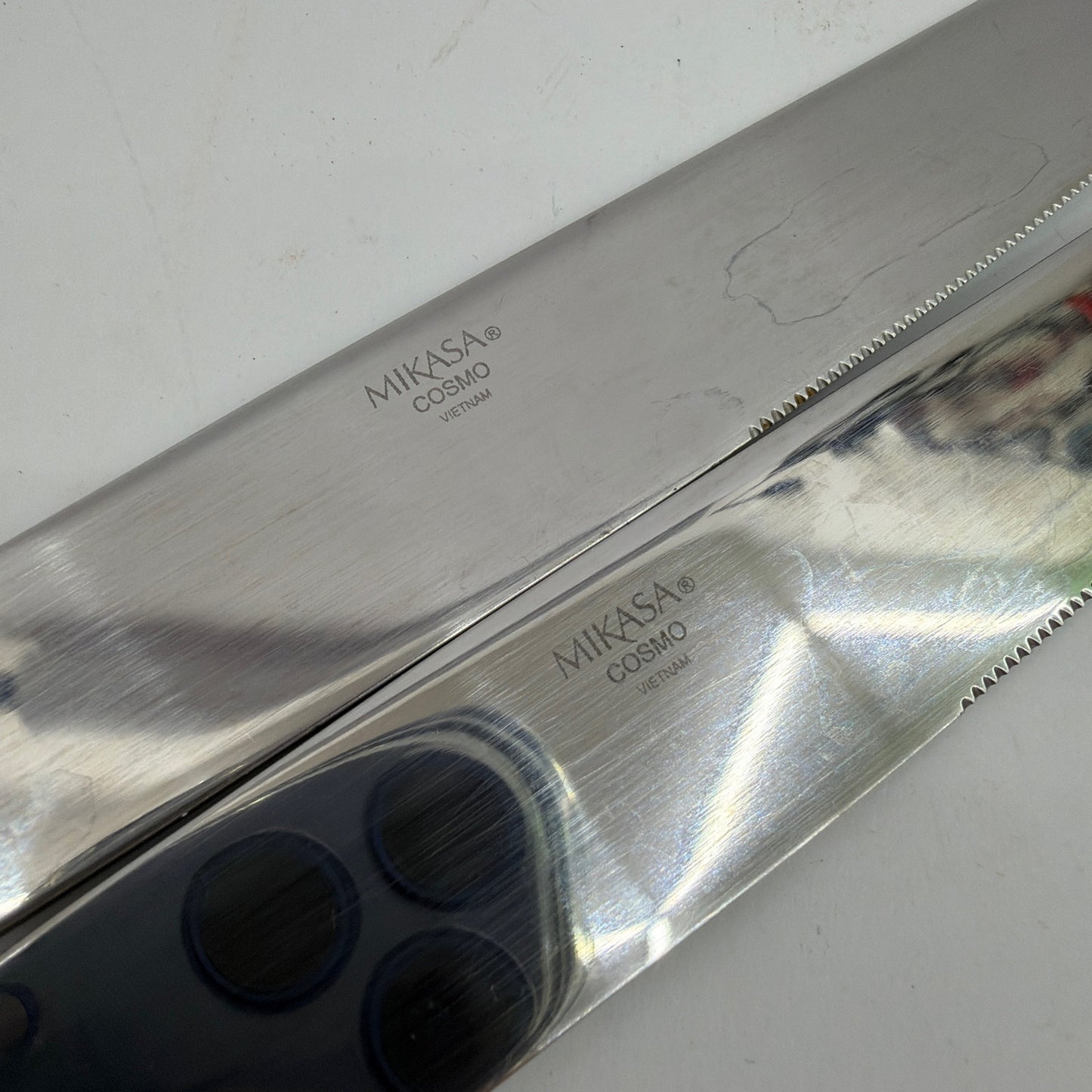 Mikasa Cosmo Satin Stainless Steel Dinner Knives Lot of 2 Vietnam