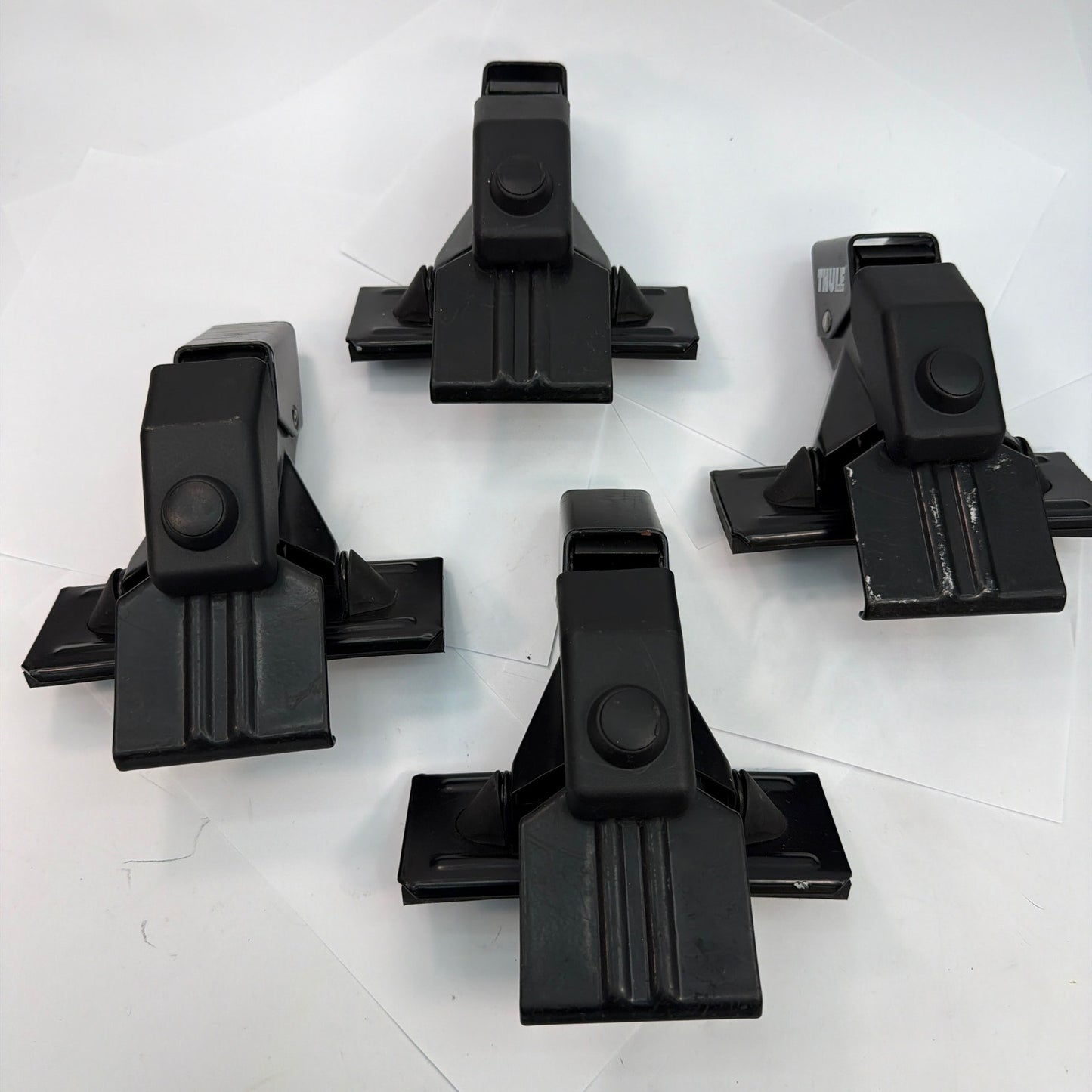 Thule Sweden Rain Gutter Roof Rack Towers Set of 4 Black