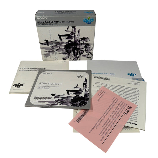 Sony AIBO Explorer ERF-220AW02E Box and Manuals Only for ERS-210 ERS-220
