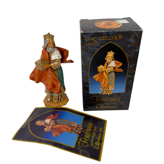 Fontanini Melchior King With Chest of Gold 5 Inch Nativity Figure 72514