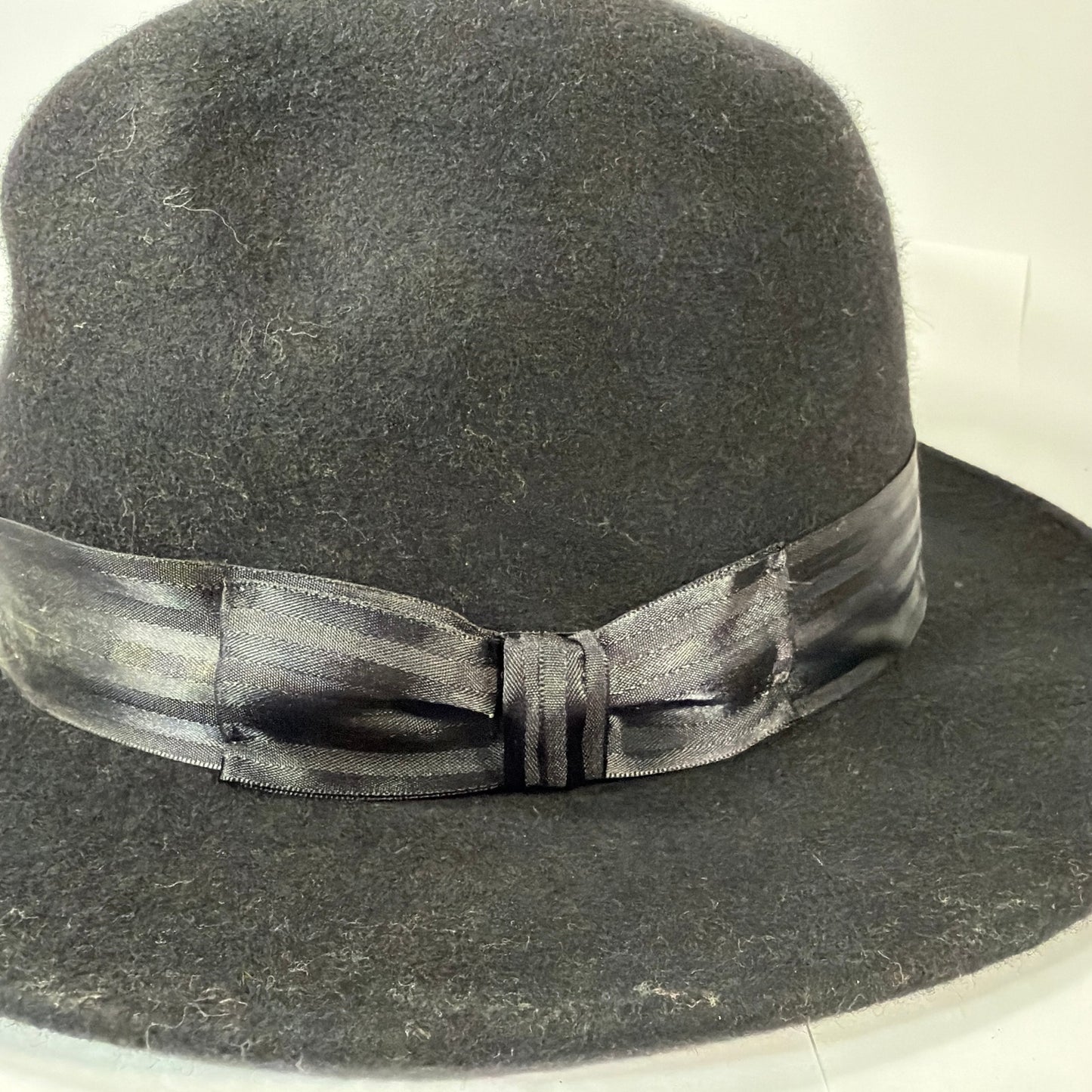 Steve Harvey Collection Black Wool Fedora Hat Large Made in USA