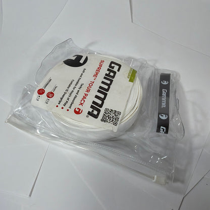 Gamma Supreme Tour Pack White Overgrip 15 Pack Tennis Grip Tape