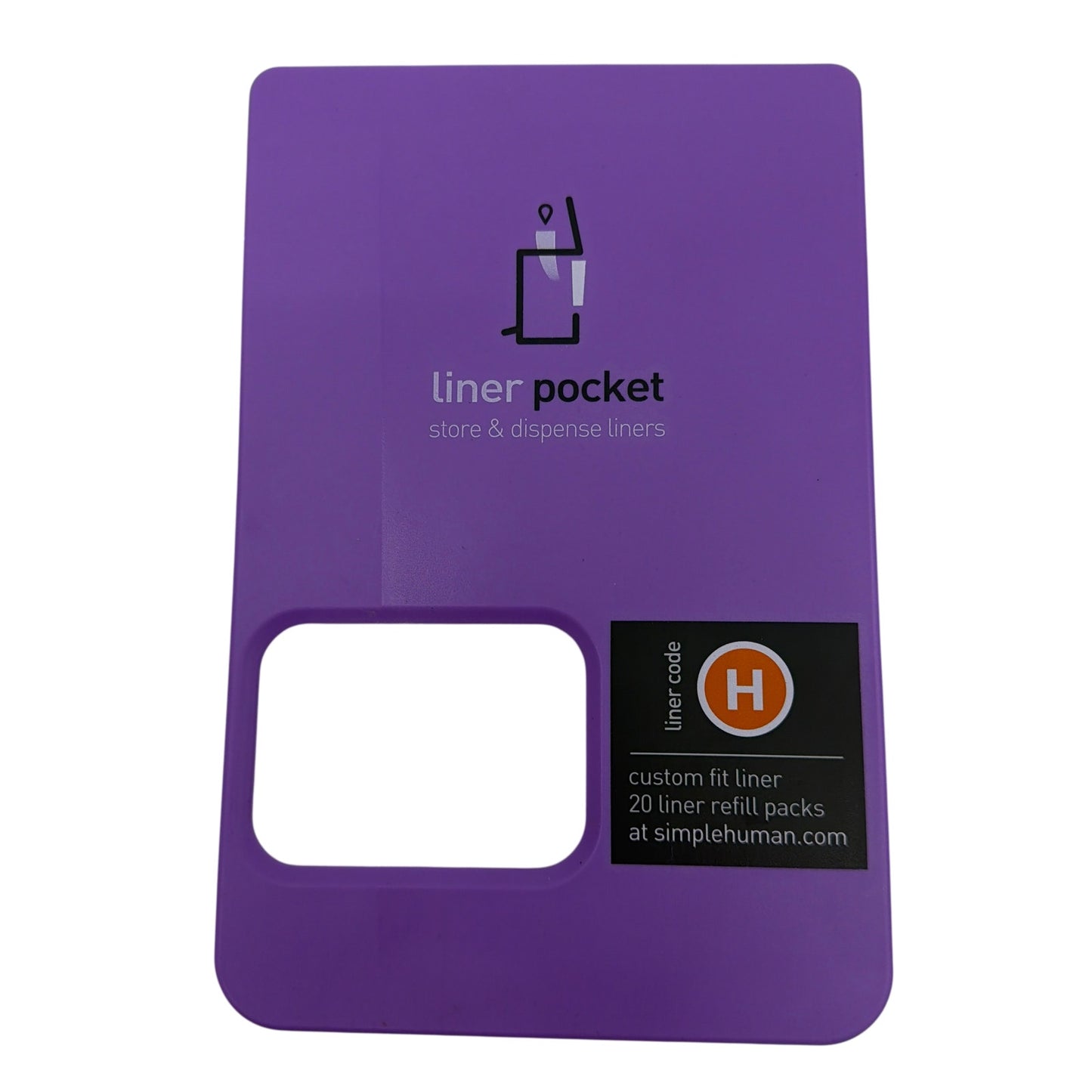 simplehuman Liner Pocket Trim/Cover Panel - Liner Code H - Purple