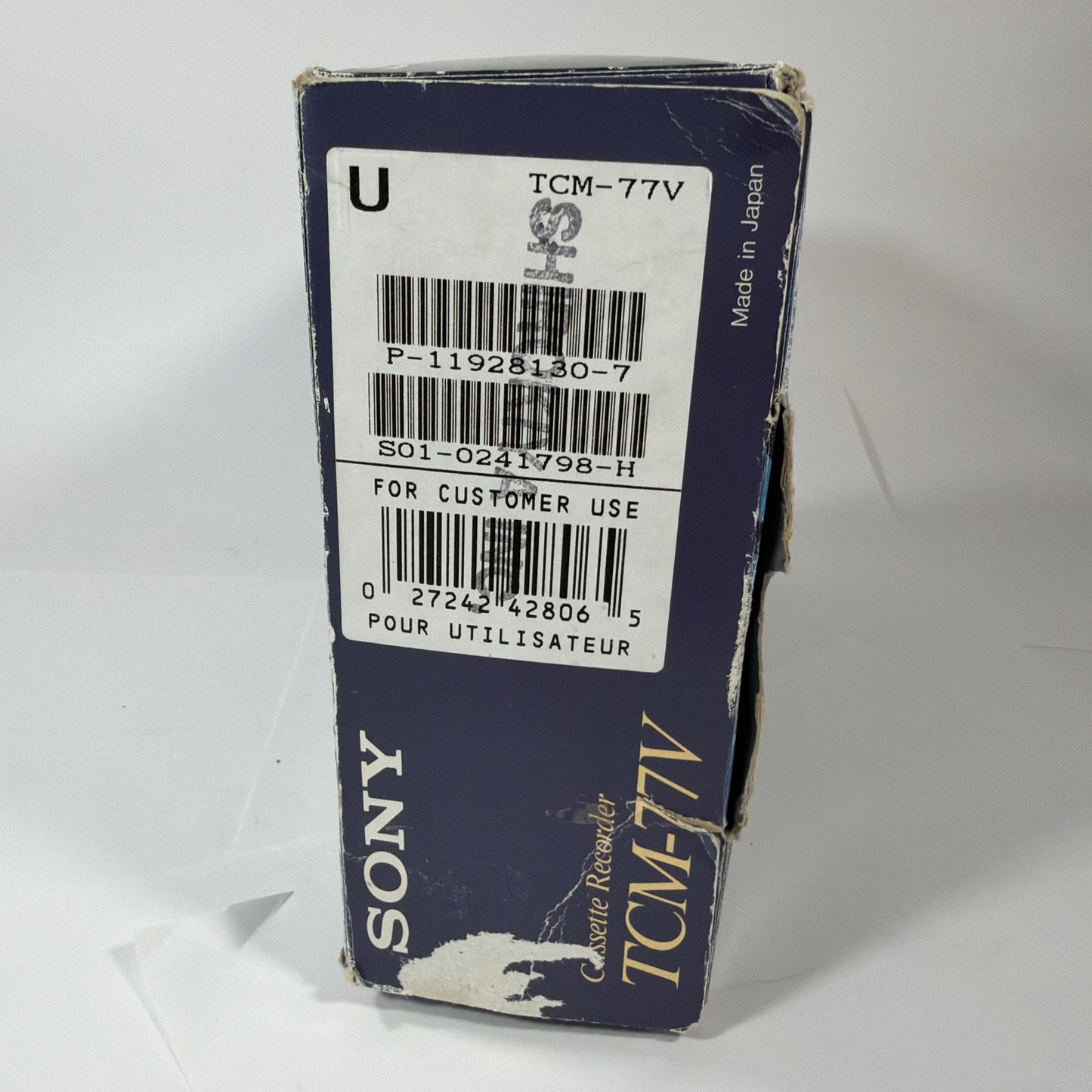 Sony Pressman TCM-77V VOR Auto Reverse Cassette Recorder Tested Working