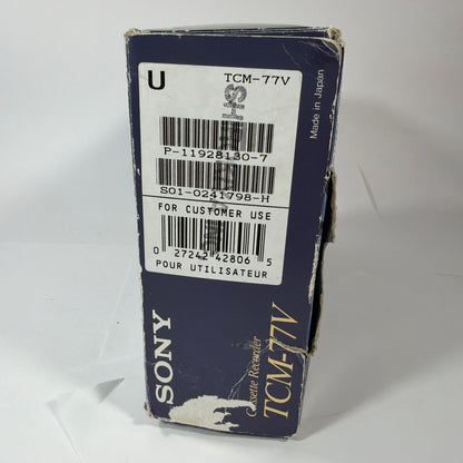 Sony Pressman TCM-77V VOR Auto Reverse Cassette Recorder Tested Working