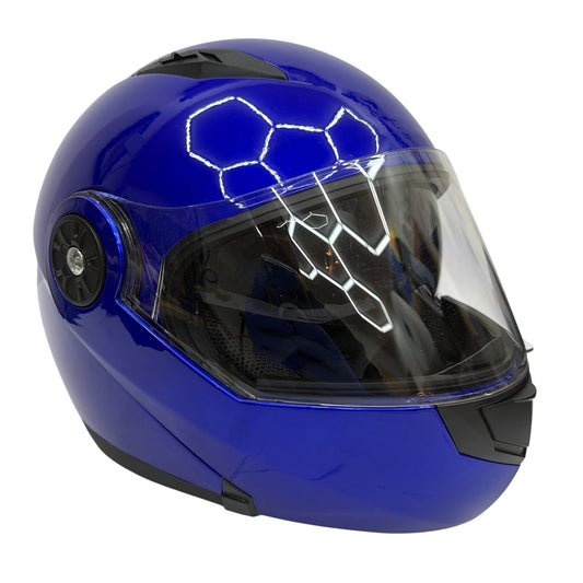 ILM ILM-115 Motorcycle Helmet Blue XXL DOT Full Face