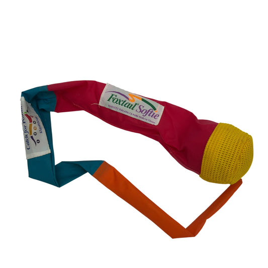 Vintage Klutz Foxtail Softie Catch Toy 36 Inch Multicolor