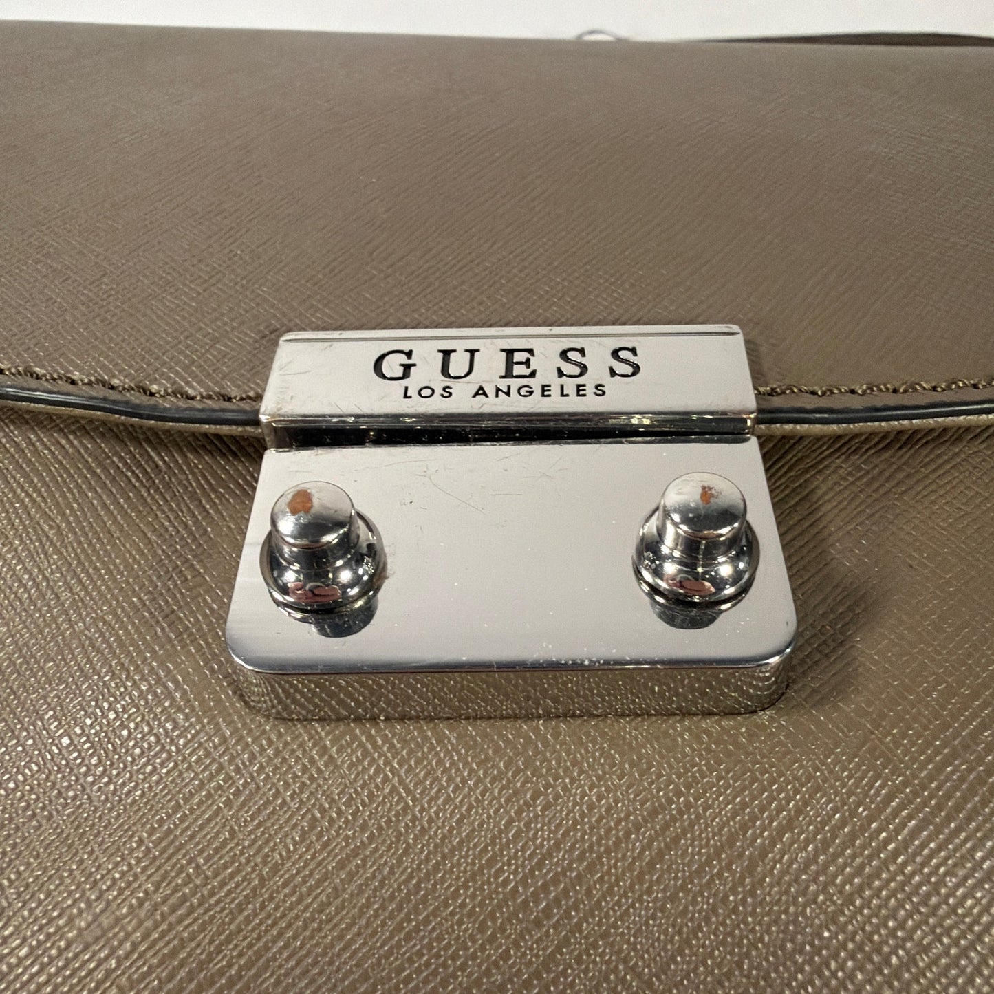 GUESS Los Angeles Small Flap Shoulder Bag Taupe Brown 9x4x8
