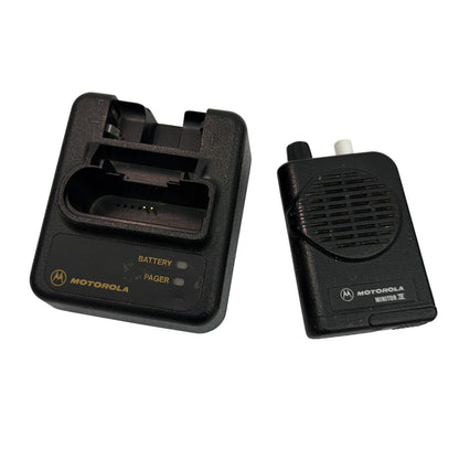 Motorola Minitor IV Pager with Charging Dock As Is For Parts Repair